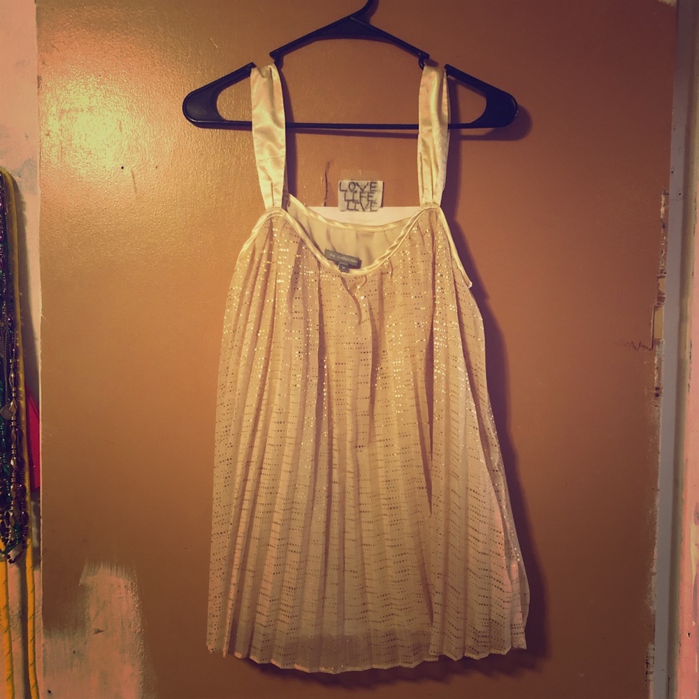 Gold and Sparkly Tank Top